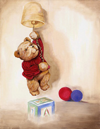 Teddy Bear Ringing the Bell
