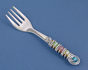 silver spoon with beads