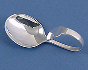 bent handle sterling silver spoon