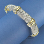 Silver Chevron Bracelets