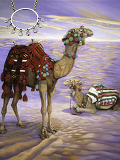 Camels-Contented?, fine art print on canvas